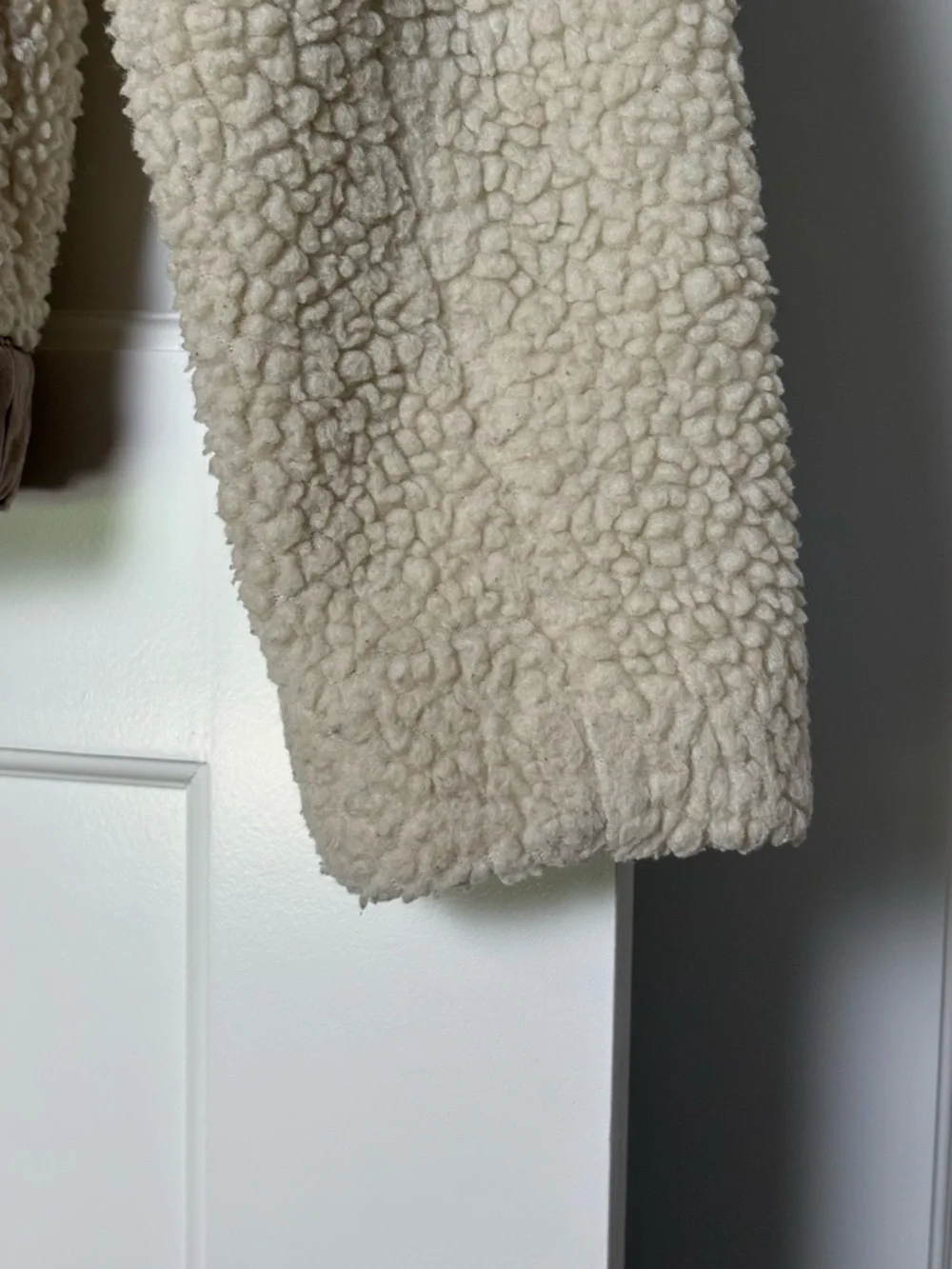 Madewell Cream Sherpa Portland Button-Front Jacket (XS)
